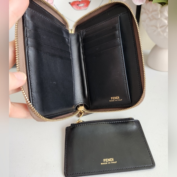FENDI By the Way Leather Zip Around Compact Wallet - Picture 4 of 13